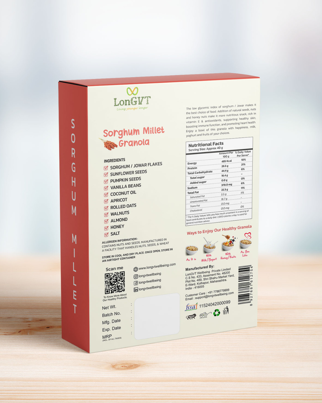SORGHUM MILLET GRANOLA 340 gm