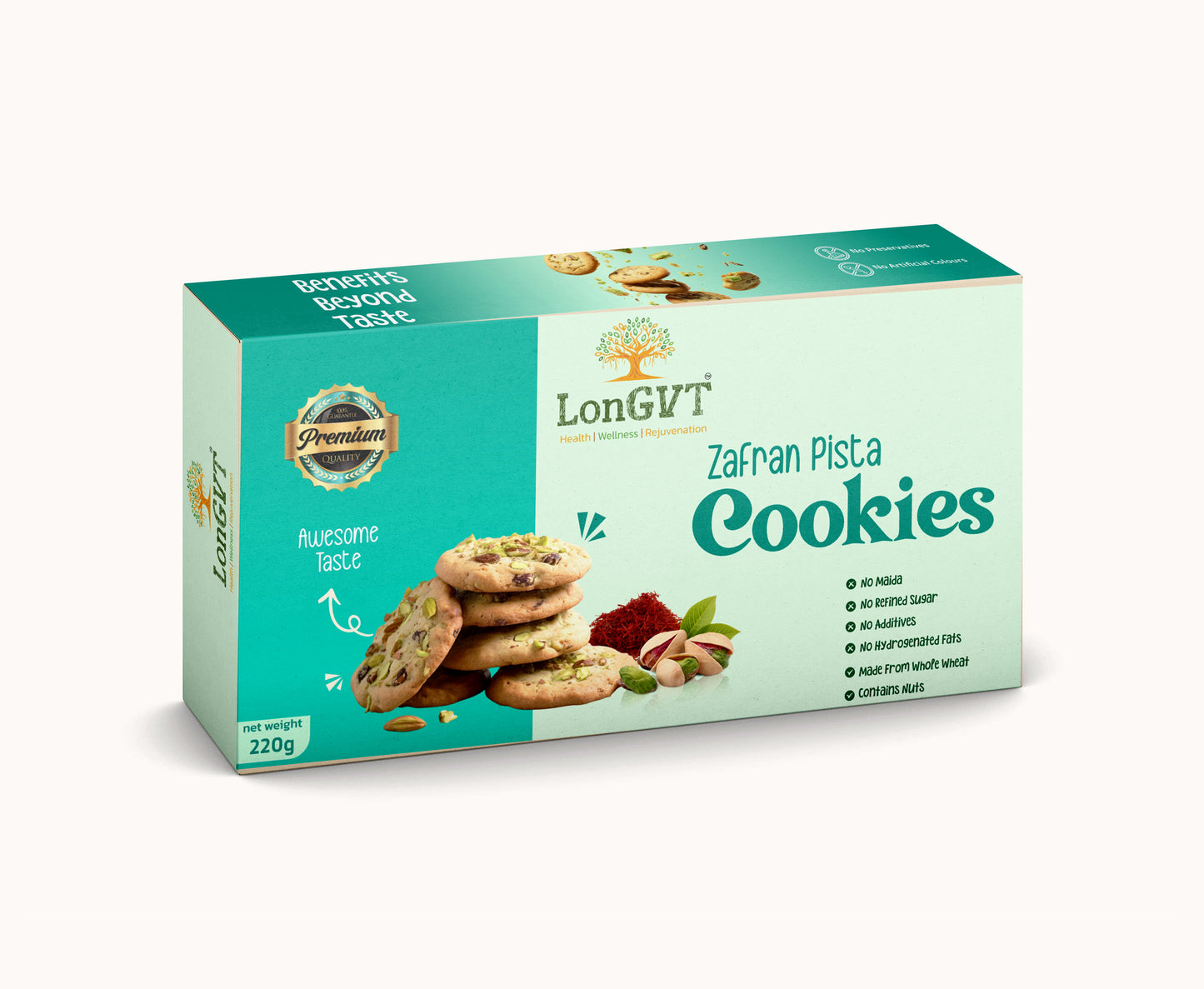 Zafran Pista Cookies 220 gm